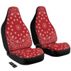 Bandana Red Paisley Print Car Seat Covers-grizzshop