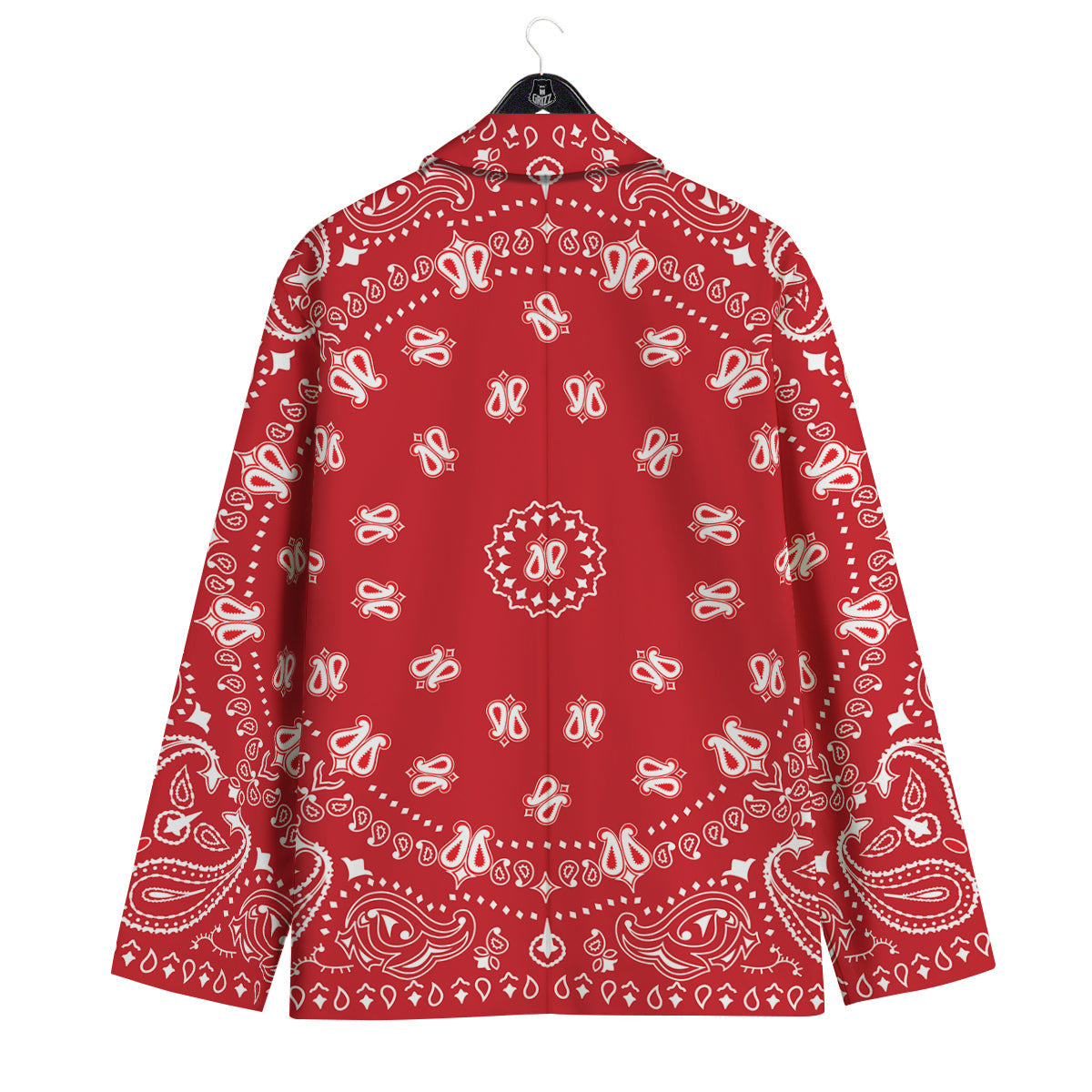 Bandana Red Paisley Print Men's Sport Coat-grizzshop