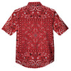 Bandana Red Paisley Print Pattern Button Up Shirt-grizzshop