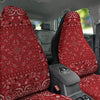 Bandana Red Paisley Print Pattern Car Seat Covers-grizzshop