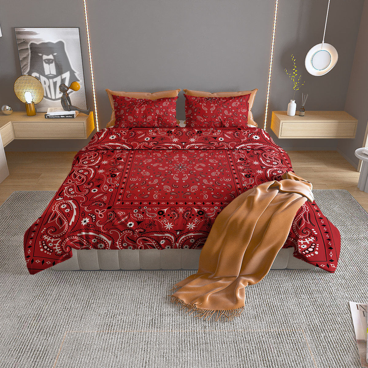 Banana Leaf Tropical Print Pattern Duvet Cover Bedding Set