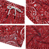 Bandana Red Paisley Print Pattern Men's Running Shorts-grizzshop