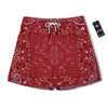 Bandana Red Paisley Print Pattern Men's Running Shorts-grizzshop