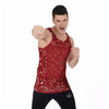 Bandana Red Paisley Print Pattern Men's Tank Top-grizzshop