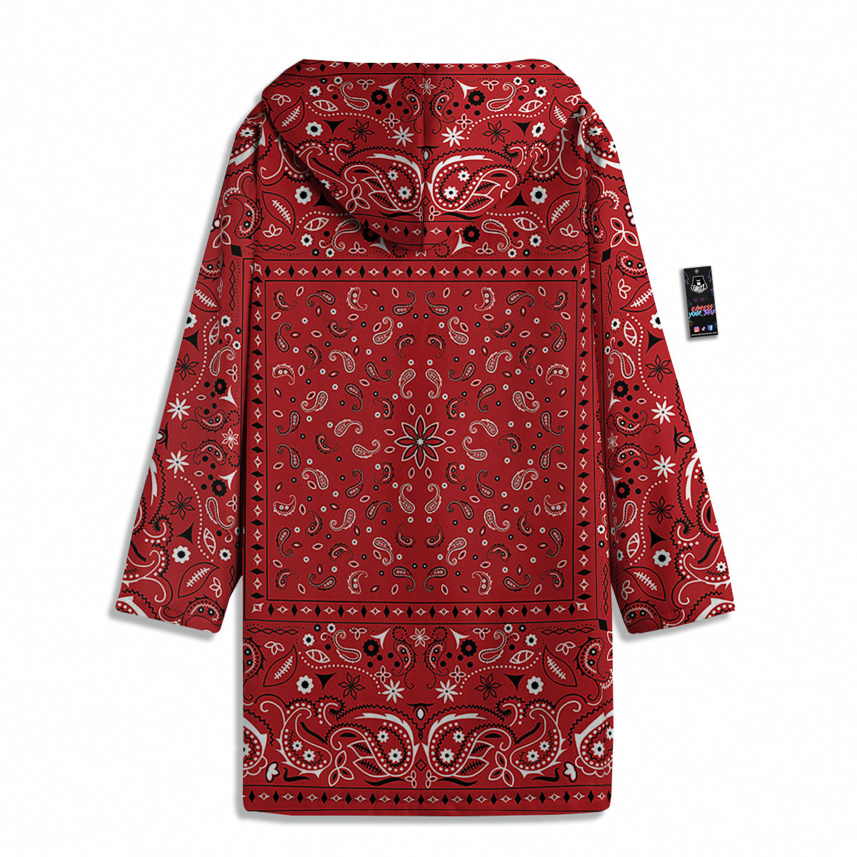 Bandana Red Paisley Print Pattern Men's Windbreaker Jacket-grizzshop