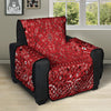 Bandana Red Paisley Print Pattern Recliner Protector-grizzshop