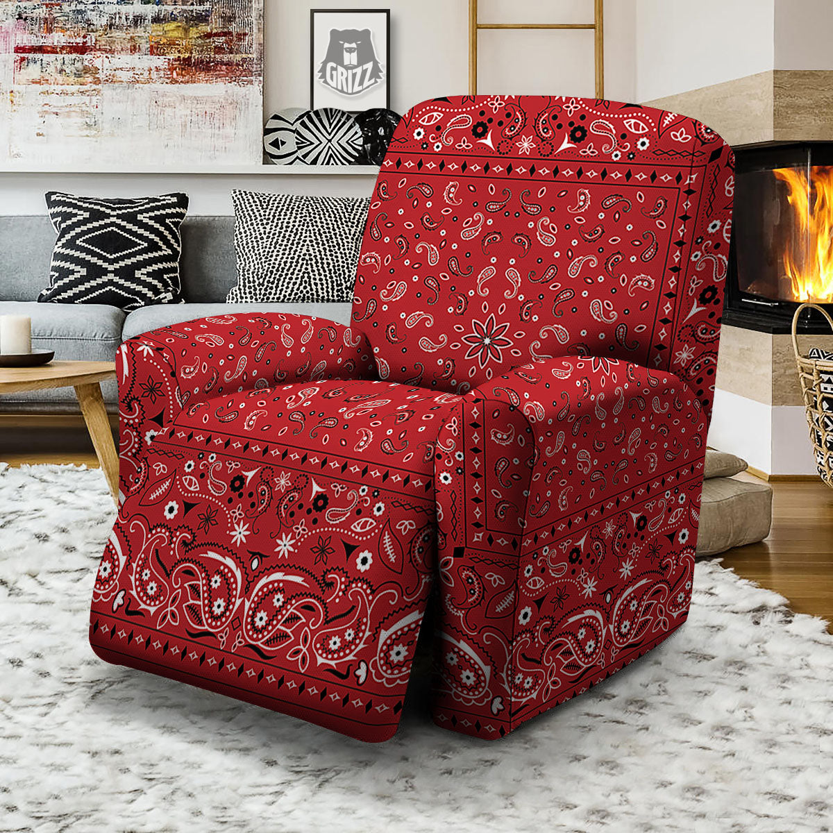 Red recliner slipcover new arrivals