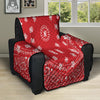 Bandana Red Paisley Print Recliner Protector-grizzshop