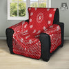 Bandana Red Paisley Print Recliner Protector-grizzshop