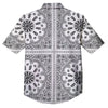 Bandana White And Black Paisley Print Pattern Button Up Shirt-grizzshop