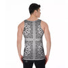 Bandana White And Black Paisley Print Pattern Men's Tank Top-grizzshop