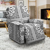 Bandana White And Black Paisley Print Pattern Recliner Slipcover-grizzshop