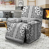 Bandana White And Black Paisley Print Pattern Recliner Slipcover-grizzshop