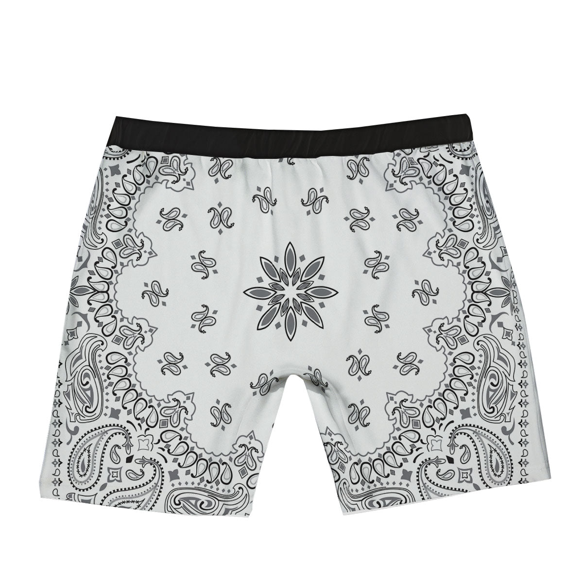 Bandana White And Black Print Boxer Briefs-grizzshop