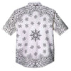 Bandana White And Black Print Button Up Shirt-grizzshop