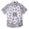 Bandana White And Black Print Button Up Shirt-grizzshop