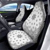 Bandana White And Black Print Car Seat Covers-grizzshop