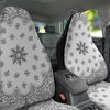 Bandana White And Black Print Car Seat Covers-grizzshop