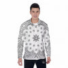 Bandana White And Black Print Men's Long Sleeve Shirts-grizzshop