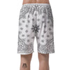 Bandana White And Black Print Men's Shorts-grizzshop