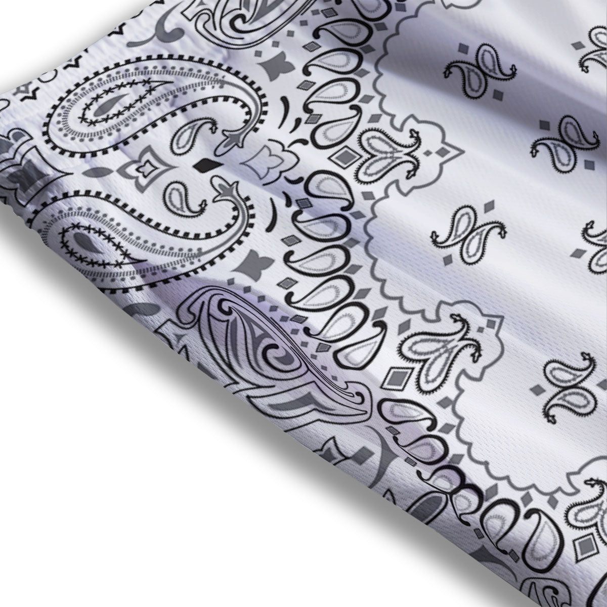 Cabbage Green Print Mesh Shorts