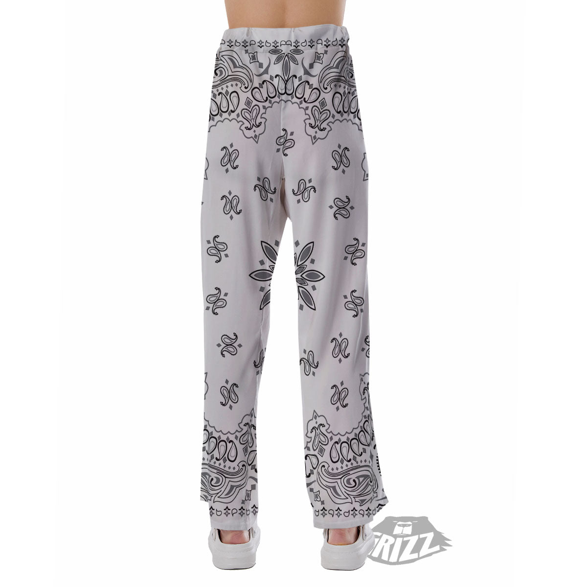 Bandana White And Black Print Pajama Pants-grizzshop