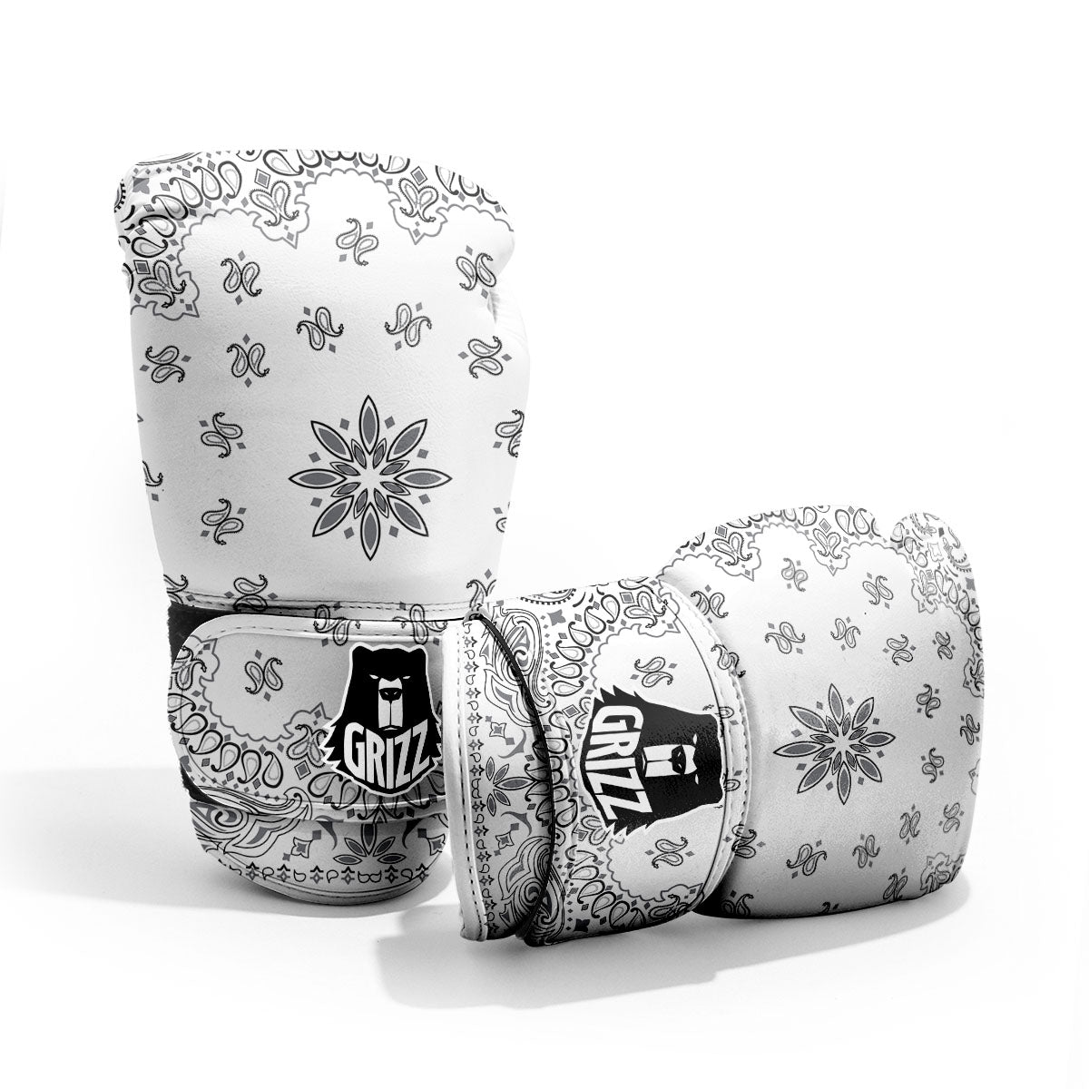 Bandana White And Black Print Pro Boxing Glove