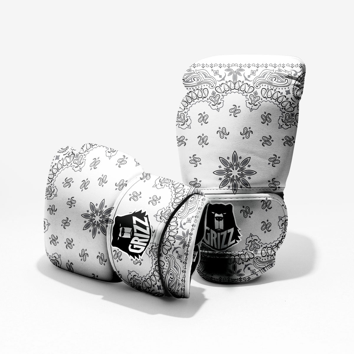 Bandana White And Black Print Pro Boxing Glove