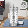 Bandana White And Black Print Tumbler-grizzshop