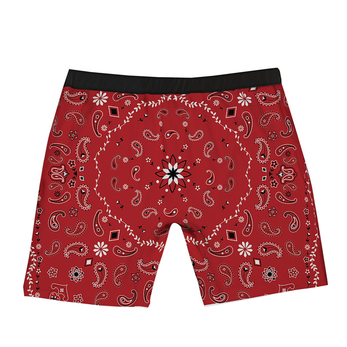 Bandana White And Red Print Boxer Briefs-grizzshop