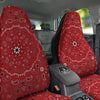 Bandana White And Red Print Car Seat Covers-grizzshop