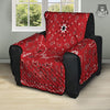 Bandana White And Red Print Recliner Protector-grizzshop