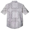 Bandana White Paisley Print Pattern Button Up Shirt-grizzshop