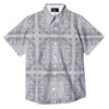 Bandana White Paisley Print Pattern Button Up Shirt-grizzshop