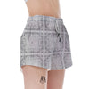 Bandana White Paisley Print Pattern Women's Shorts-grizzshop