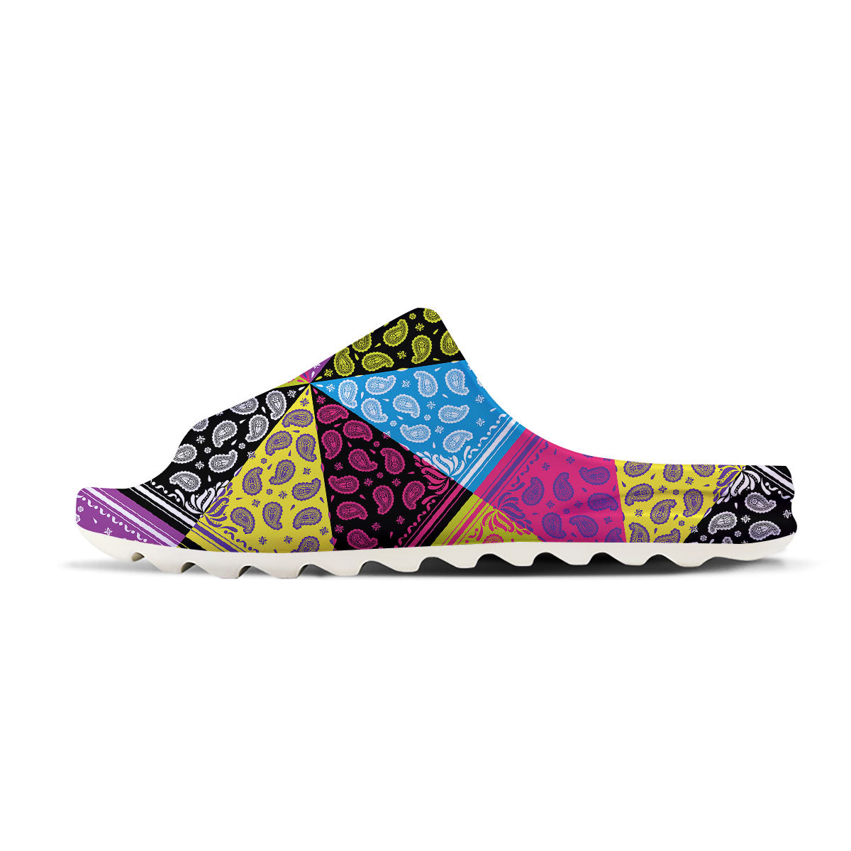 Bandana Paisley Colorful Square Print Sandals-grizzshop