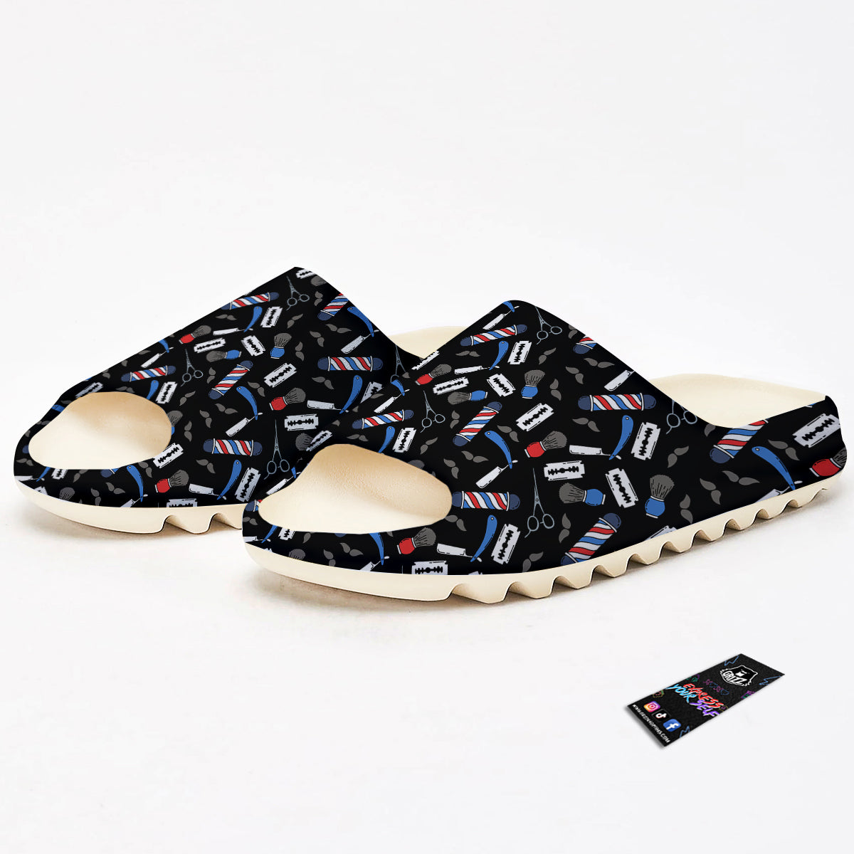 Barber Equipment Print Pattern Sandals-grizzshop