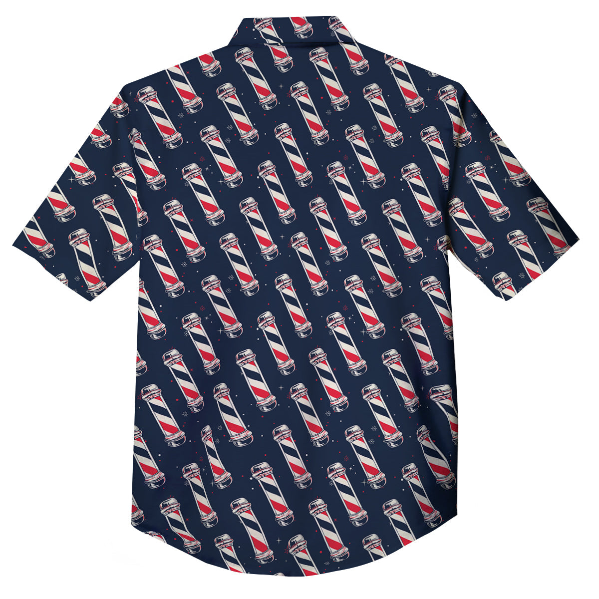 Barber Pole Print Pattern Button Up Shirt-grizzshop