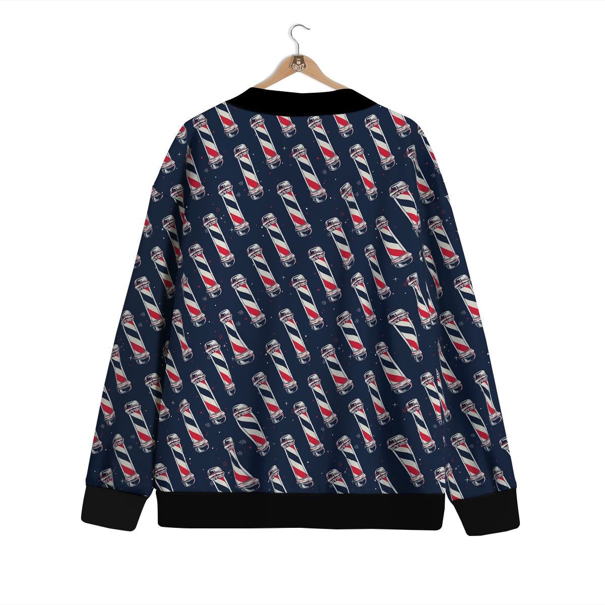 Barber Pole Print Pattern Cardigan-grizzshop