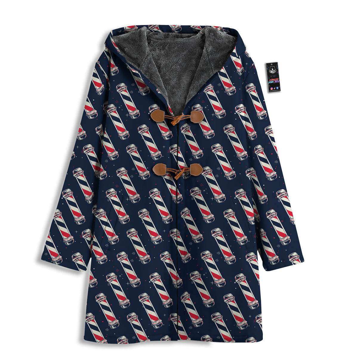 Barber Pole Print Pattern Men's Windbreaker Jacket-grizzshop