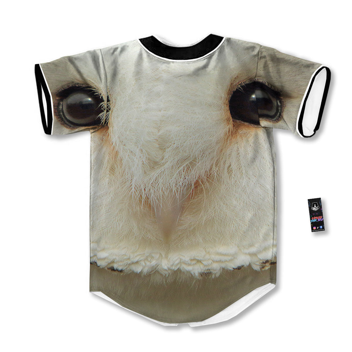 Barn Owl Print Baseball Jersey-grizzshop