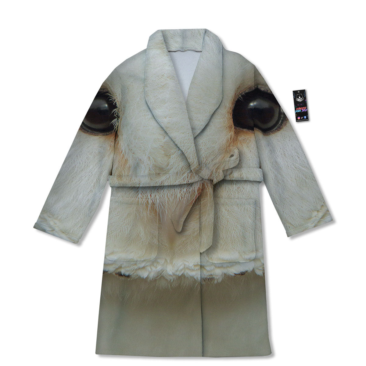 Barn Owl Print Bathrobe-grizzshop