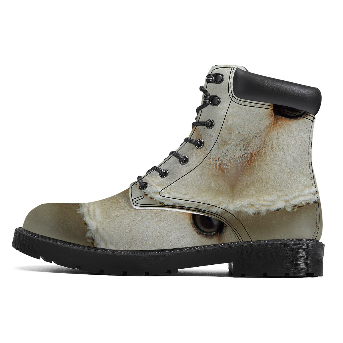 Barn Owl Print Boots-grizzshop
