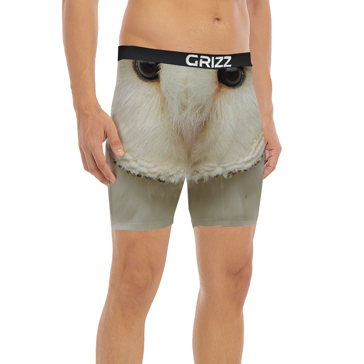 Barn Owl Print Boxer Briefs-grizzshop