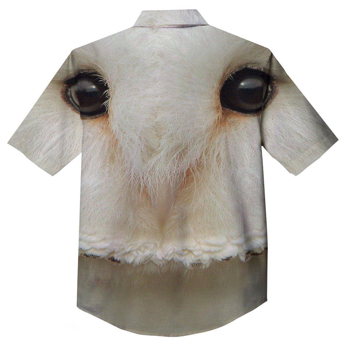 Barn Owl Print Button Up Shirt-grizzshop