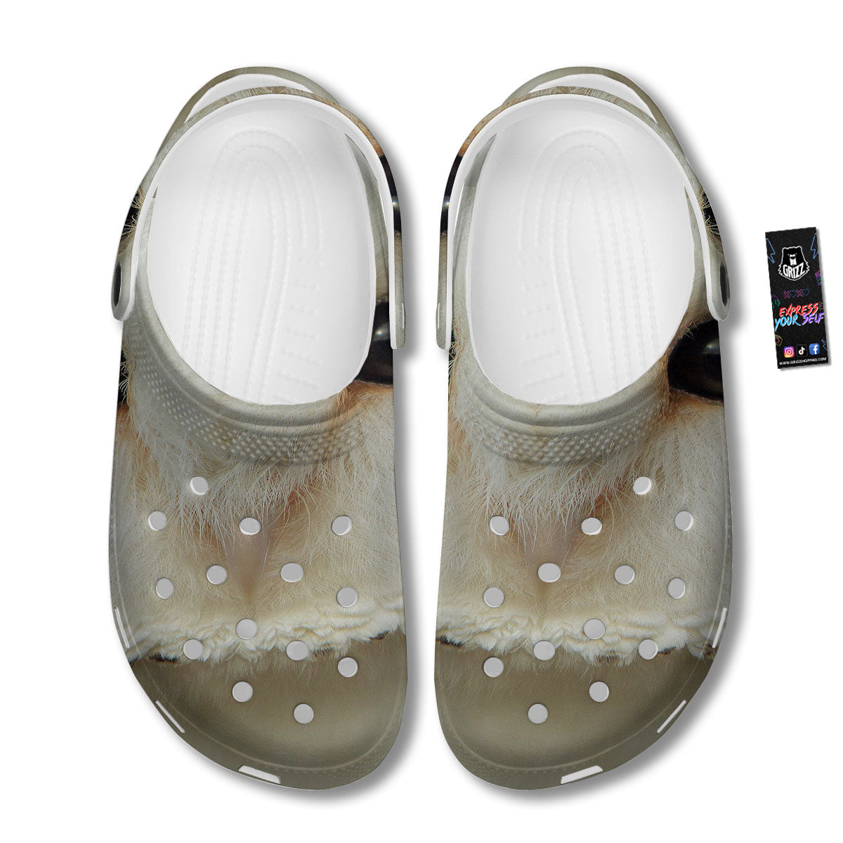 Barn Owl Print Clog-grizzshop