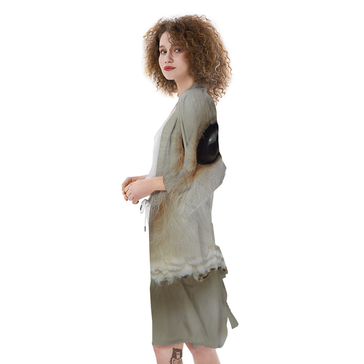 Barn Owl Print Kimono-grizzshop