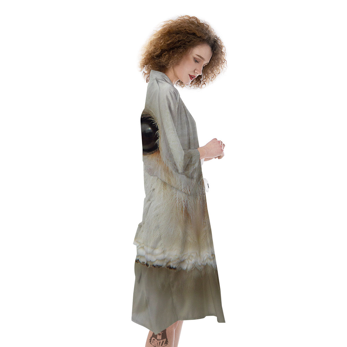 Barn Owl Print Kimono-grizzshop