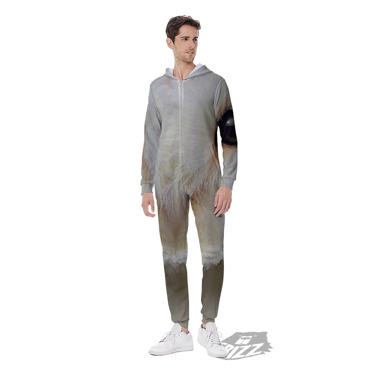 Barn Owl Print Men's Jumpsuit-grizzshop