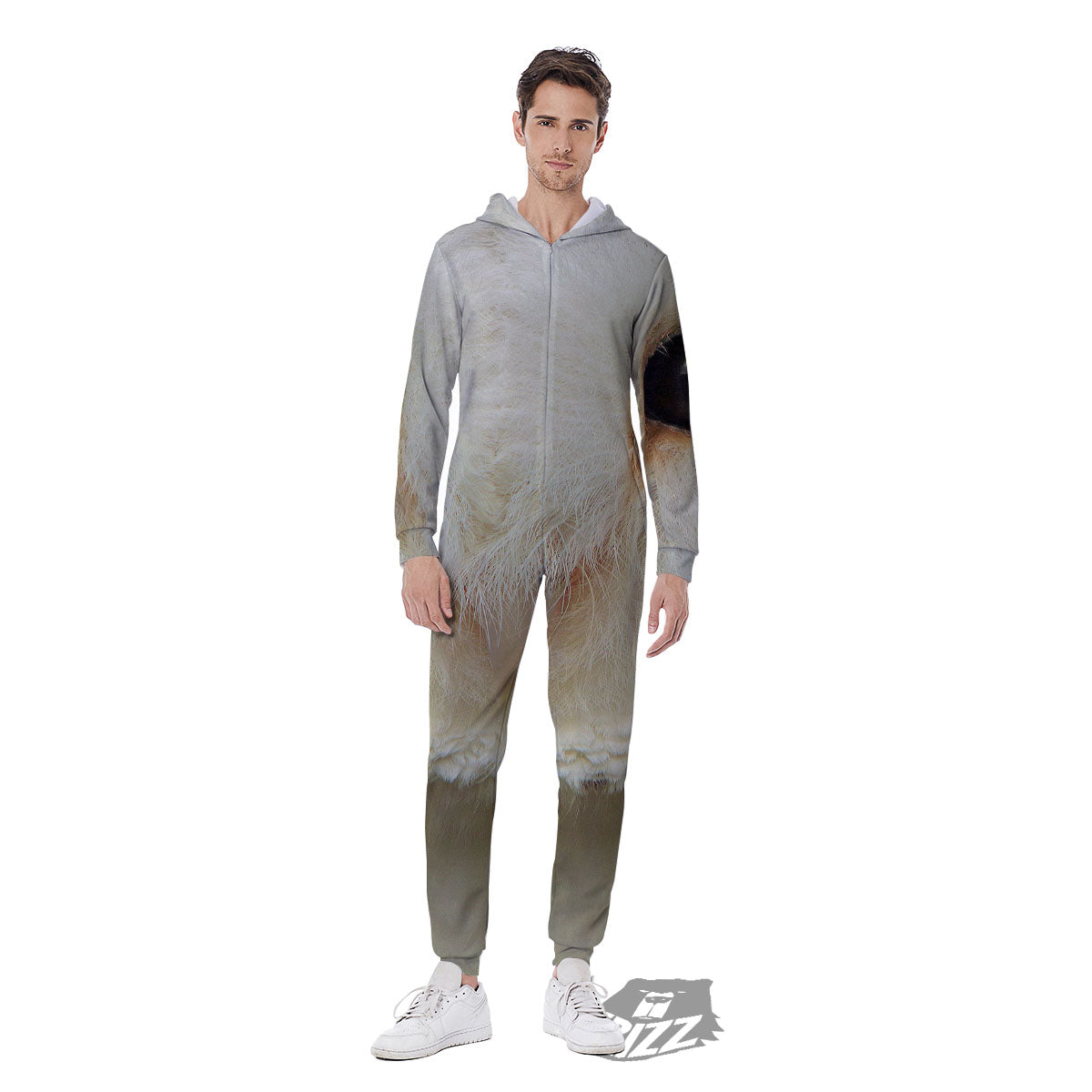 Barn Owl Print Men's Jumpsuit-grizzshop